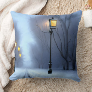 Almofada Luzes De Rua Piscando Em Wonderland De inverno