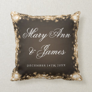 Almofada Luzes Sparkling do favor elegante do casamento