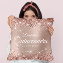 Luzidio Rosa Dourado Glam Gradiente Quinceañera 15