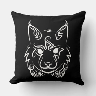 Almofada Lynx Tribal Preto e Branco