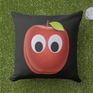 Almofada Maçã, fruta vermelha com olhos maliciosos - Person