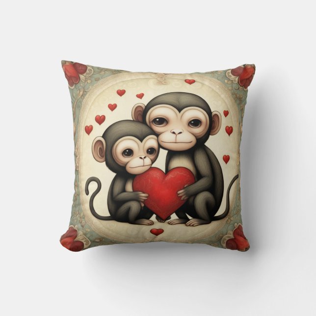 Almofada Macaco Amor (Frente)