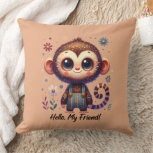 Almofada Macaco Bebê Fofo
