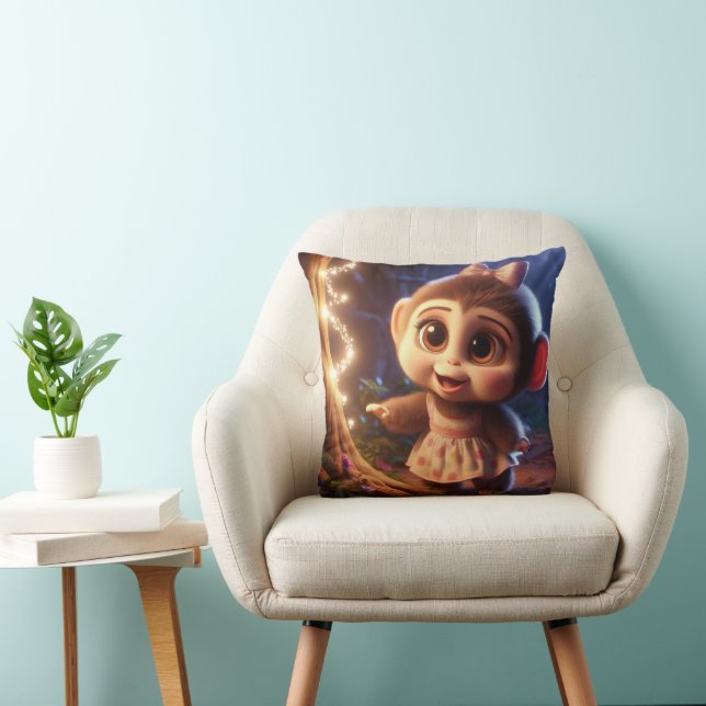 Almofada Macaco fofo vestido (Cadeira)