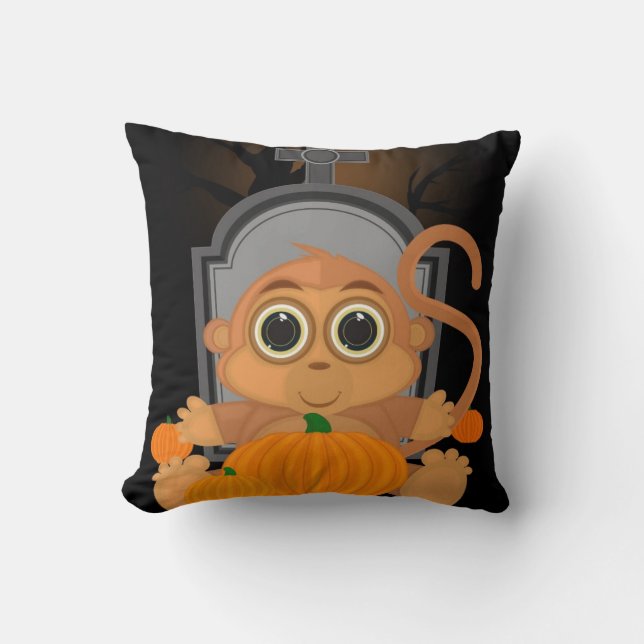Almofada Macaco Halloween (Frente)