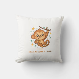Almofada Macaco Saltitante Banana Personalizado Animalzinho