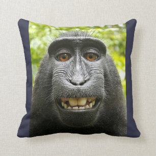 Almofada Macaque com crista de sorriso