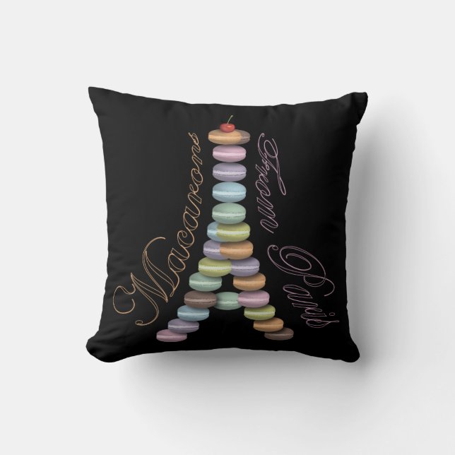 Almofada Macarons do travesseiro de Paris (Frente)