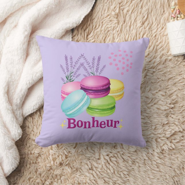 Almofada Macarons Felicidade Bonheur (Cobertor)