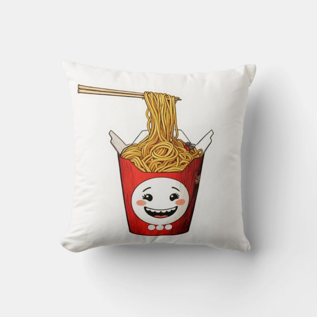 Almofada Macarrão sorridente (Frente)