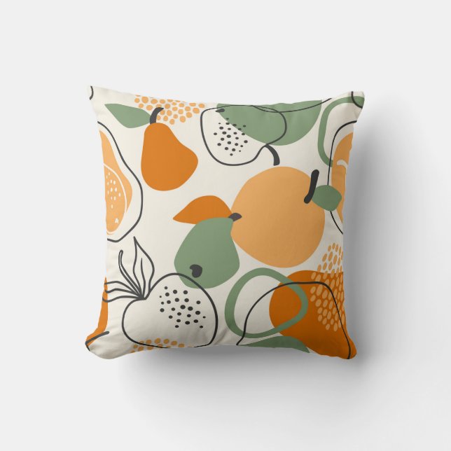 Almofada Maçãs, peras: padrão perfeito de colheita. (Frente)