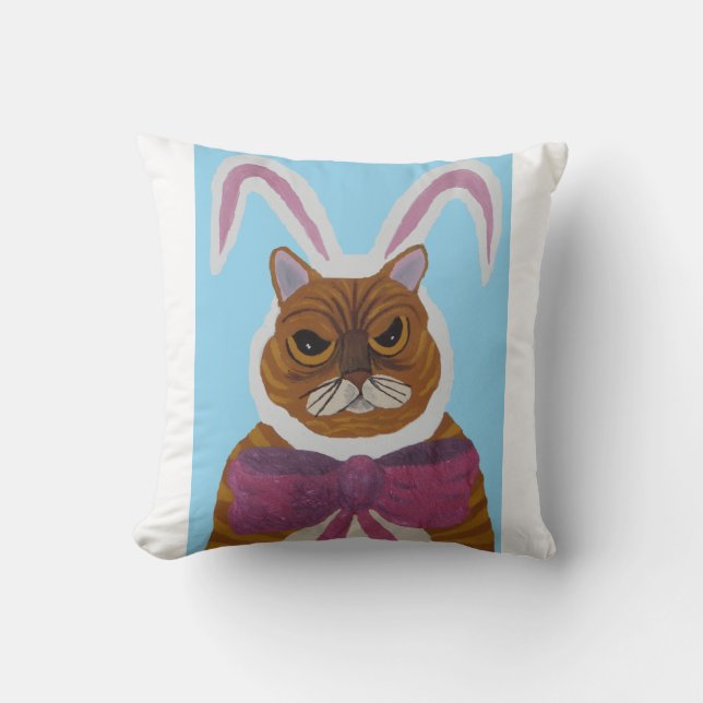 Almofada Mad Cat in Bunny Ears Easter  (Frente)