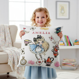 Almofada Mad Hatter Tea Time Cartoon Character Pillow