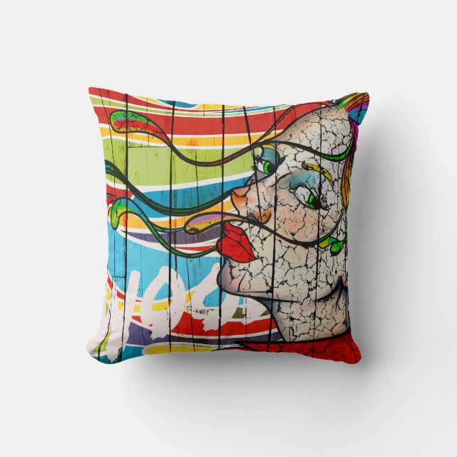 Almofada madeira da cor do travesseiro (Frente)