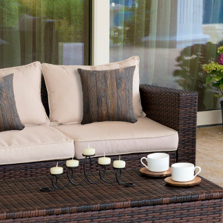 Almofada Madeira russa Tom castanho escuro ao ar livre Trav