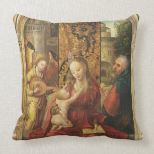 Almofada Madonna e a criança Enthroned
