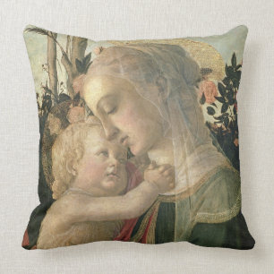 Almofada Madonna e criança com St John o baptista, detai