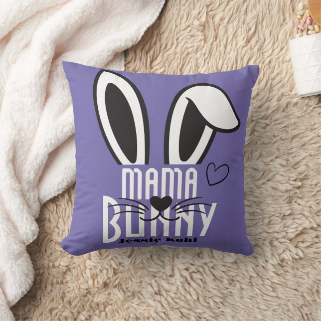 Almofada mãe bunny páscoa elegante família simples e fofa (Cobertor)