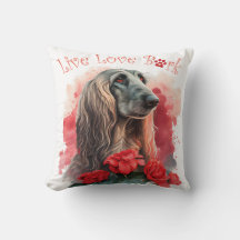 Mãe Cachorro Afghan Hound Floral