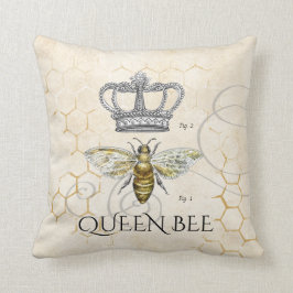 Almofada Mãe Citação Rainha Bee Monograma
