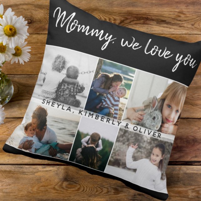 Almofada Mãe com Crianças e Família Mãe 6 Colagem Fotográfi (Criador carregado)