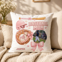 Mãe de Beisebol Foto Rosa Coquette Esportes