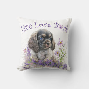 Almofada Mãe de Cachorro Cocker Spaniel Floral