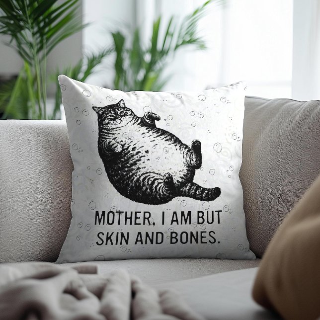 Almofada Mãe de Gato Eu Sou Mas Pele e Ossos Para Amante de (Criador carregado)
