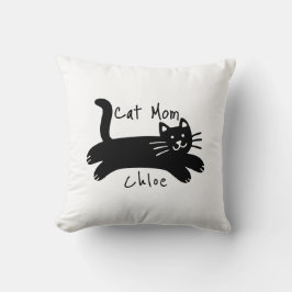Almofada Mãe de gato nome de gato personalizado