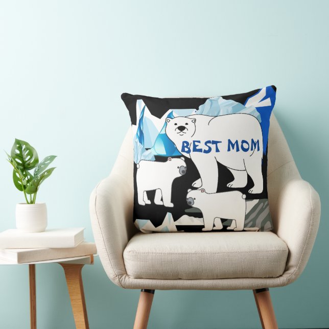 Almofada Mãe de Urso Polar Personalizado (Cadeira)