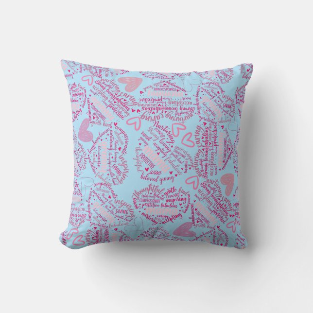 Almofada Mãe dias corações 01.Cor-de-rosa azul BG (Frente)