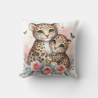 Almofada Mãe e Bebê Leopardo