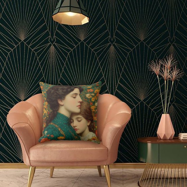 Almofada Mãe e Filho Art Nouveau (Criador carregado)