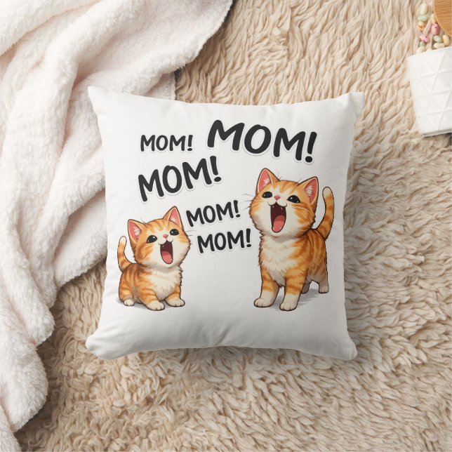 Almofada MÃE engraçada! MÃE! MÃE Gatinhos Laranja Tabby (Cobertor)
