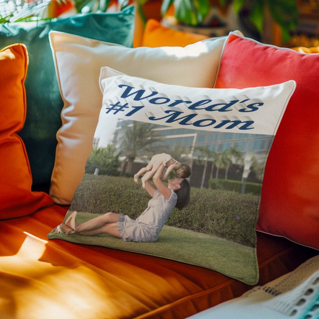 Almofada Mãe, foto azul do mar (Criador carregado)