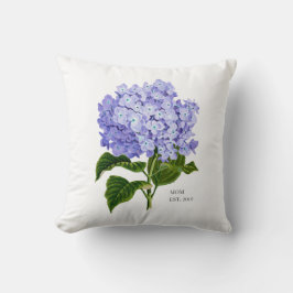 Almofada Mãe Hydrangea Travesseiro decorativo Botânico