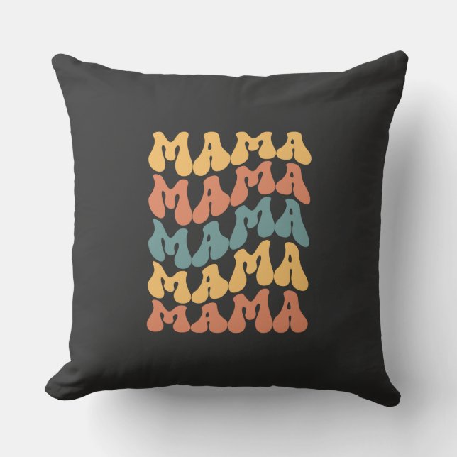 Almofada Mãe-Mãe-Dia de as mães-Mãe-Retrospectiva-Fofa (Frente)