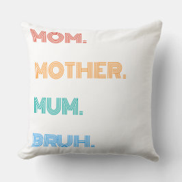 Almofada Mãe Mãe Personalizada Bruh Funny Retro Gift T-Shir