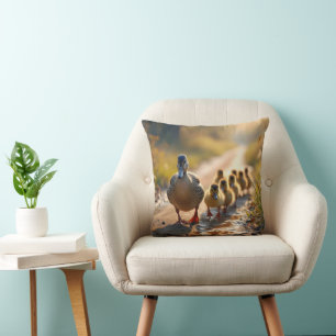 Almofada Mãe Mallard Duck Com Duelos