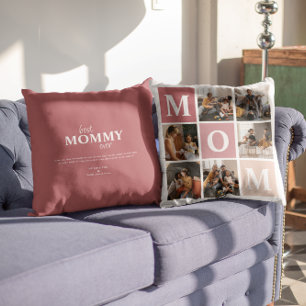 Almofada Mãe Nós Te Amamos Moderno Bloco de Cor de 6 Foto