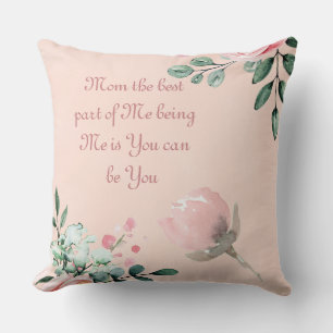 Almofada Mãe, o Travesseiro Floral Peach de Melhor Parte
