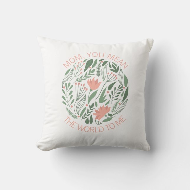 Almofada Mãe Quer Dizer O Mundo Para Mim Travesseiro decora (Frente)