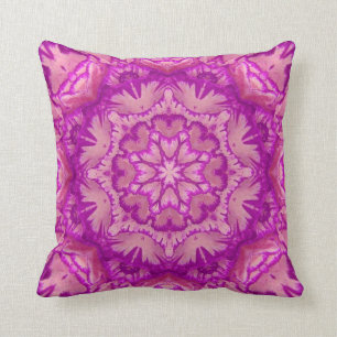 Almofada Magenta e Floral Vitoriano Rosa