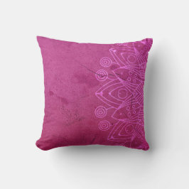 Almofada Magenta Mandala Zen Espírito De Mente Russo