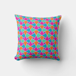 Almofada Magenta, Orangem Aqua, Turquesa Padrão Islâmico