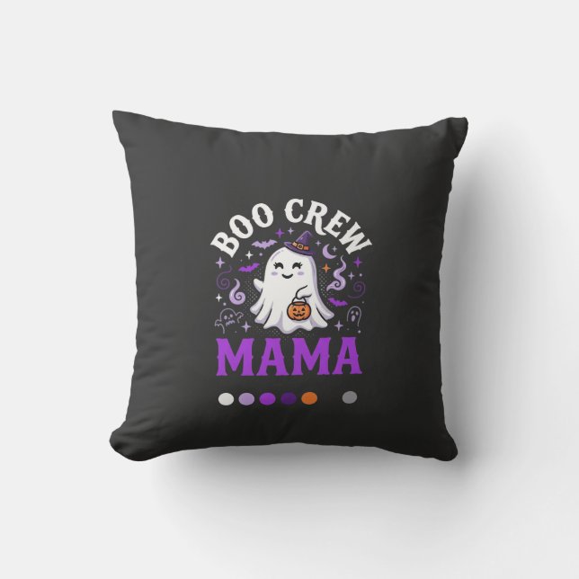Almofada Magia da Mamãe Fantasma de Halloween (Frente)