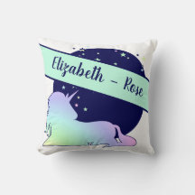 Magic Moon Unicorn Cute Magic Design Stars White