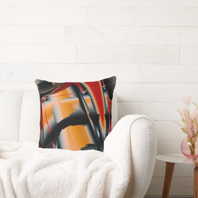 Almofada Magnificação de tinta digital recortada de cor lar (Sofá)