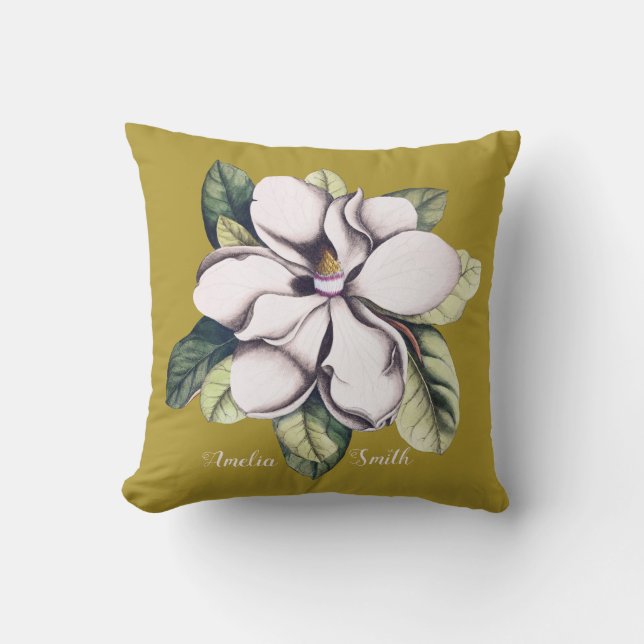 Almofada Magnolia Flor Monograma (Frente)