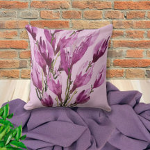 Magnolia Floral Watercolor Violet